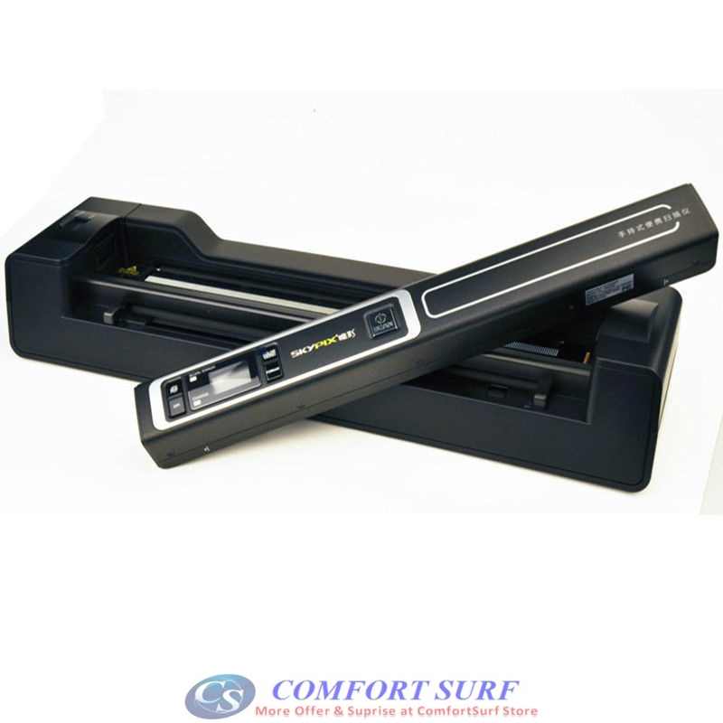 2 in 1 SKYPIX Portable Handheld Scanner TSN450 + Auto Document Feeder Base A02 for Document/Photo Scanning 1200dPi